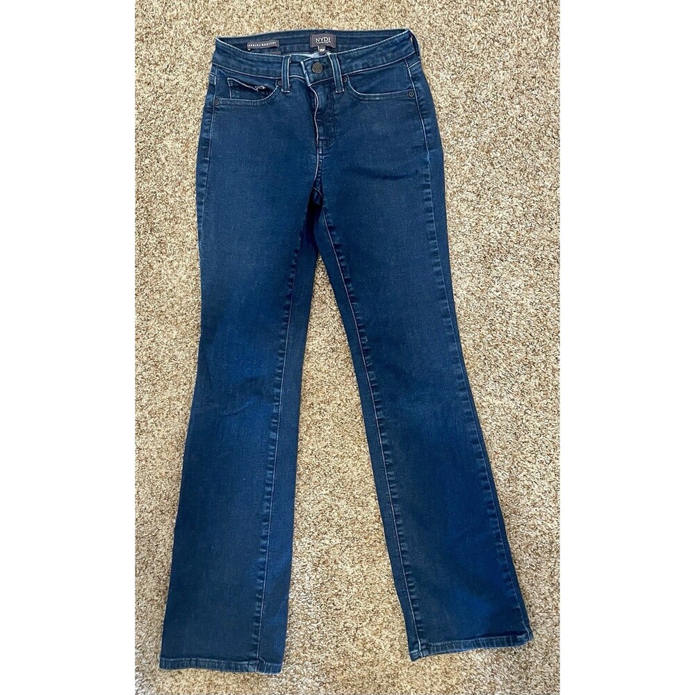 NYDJ Barbara Bootcut Jeans Womens Size 00P Dark Wash #1009